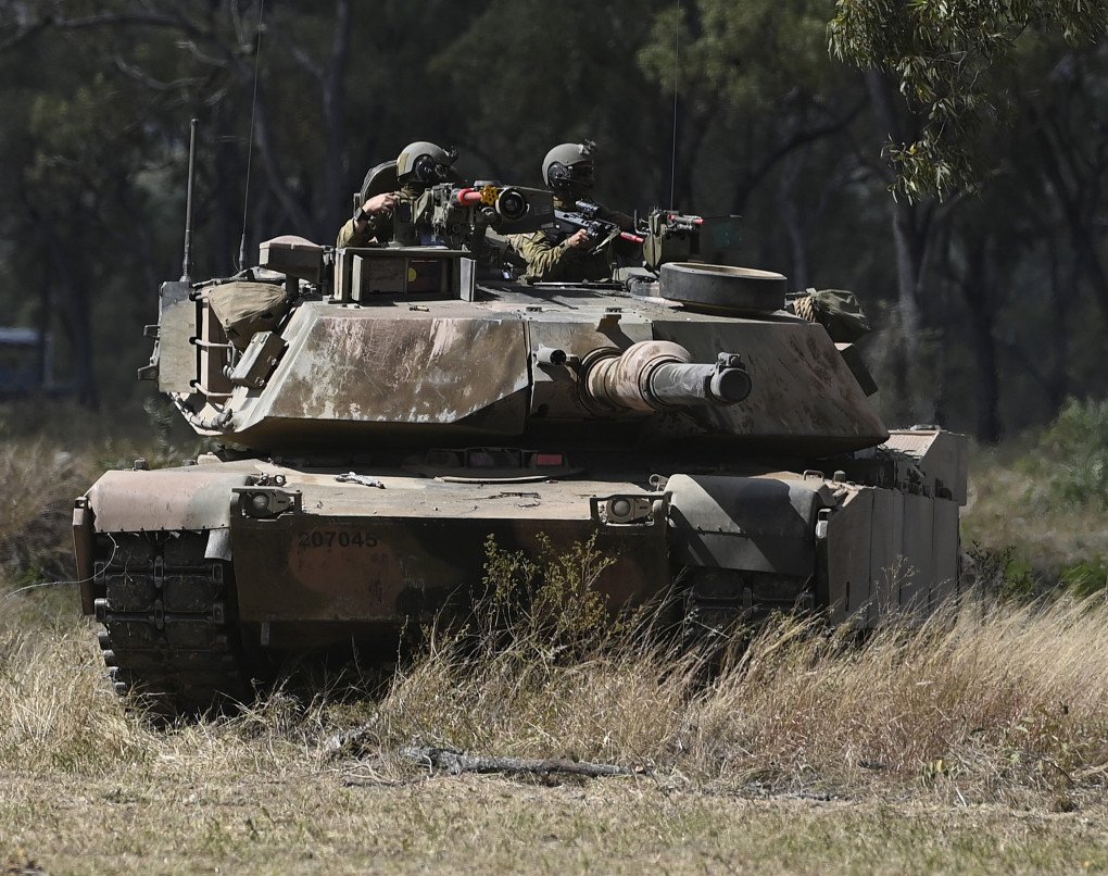 M1 Abrams tank participates in an Urban assault as part of Exercise 'Talisman Sabre 21' on July 27, 2021 in Townsville, Australia. (Photo by Ian Hitchcock via Getty Images) M1 Abrams tank participates in an Urban assault as part of Exercise 'Talisman Sabre 21' on July 27, 2021 in Townsville, Australia. (Photo by Ian Hitchcock via Getty Images)