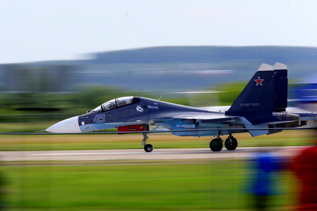 Russian Sukhoi SU-30 SM performs during the MAKS-2017 International Aviation and Space Salon in Zhukovsky, Moscow Region, on July 19, 2017. (Source: Getty Images)