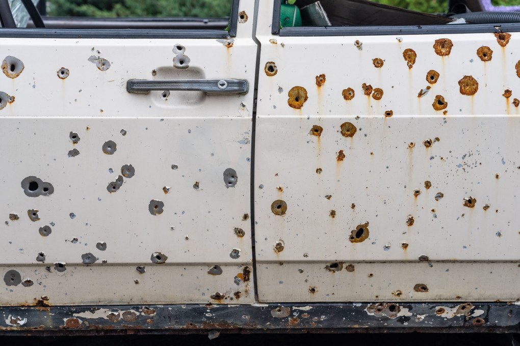 Filming in Ukraine. Photo: courtesy of Mark Fisher.