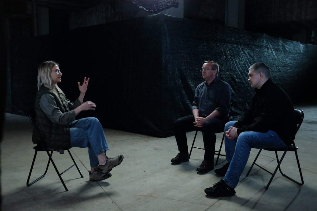 German Defense Minister Boris Pistorius and Ukrainian Defense Minister Mykhailo Fedorov during the interview with UNITED24 Media. (Source: Andrii Ovod/UNITED24 Media)