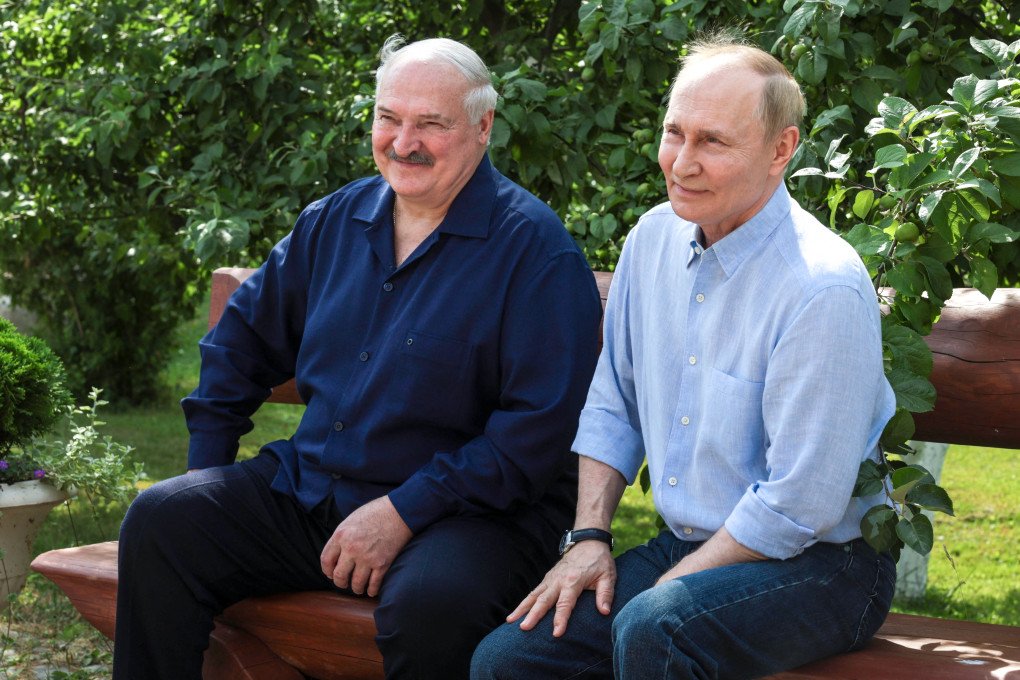 President Vladimir Putin and Belarusian President Alexander Lukashenko on August 1, 2025. (Source: Gavriil Grigorov via Getty Images)