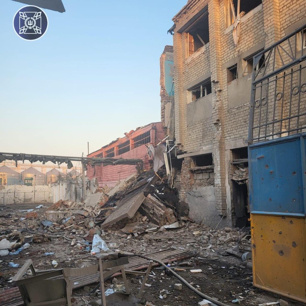 Aftermath of a Russian guided bomb strike on a penal colony in Ukraine’s Zaporizhzhia region, July 29, 2025. (Source: Ukrainian Ministry of Justice)