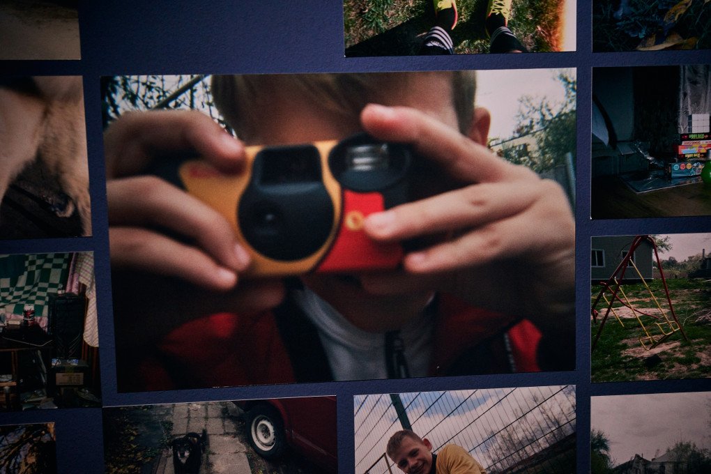 A photo taken by one of the young participants of the Behind Blue Eyes project, exhibited at the IMPACT KYIV forum. Kyiv, Ukraine. October 2026 (photo: Louis Beaudemont/UNITED24 Media)