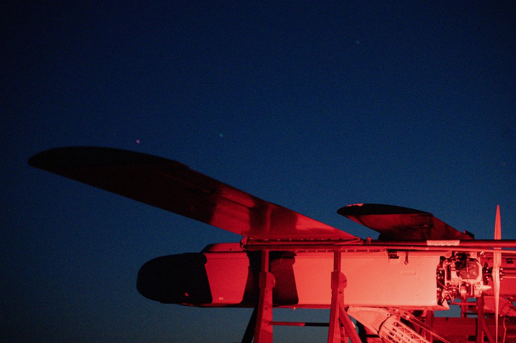 Ukrainian long-range drones prepared for launch by servicemen of the 9th Kairos Battalion of the "Magyar's Birds" from an undisclosed location in Ukraine, on May 16, 2026, hours before Moscow reported the major attack amid the Russian invasion of Ukraine. (Photo by Genya Savilov via Getty Images)