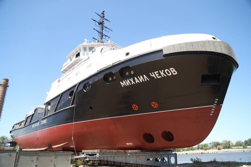 Mikhail Chekov, a Project 22870 rescue and towing ship in 2024. (Source: TASS) Mikhail Chekov, a Project 22870 rescue and towing ship in 2024. (Source: TASS)