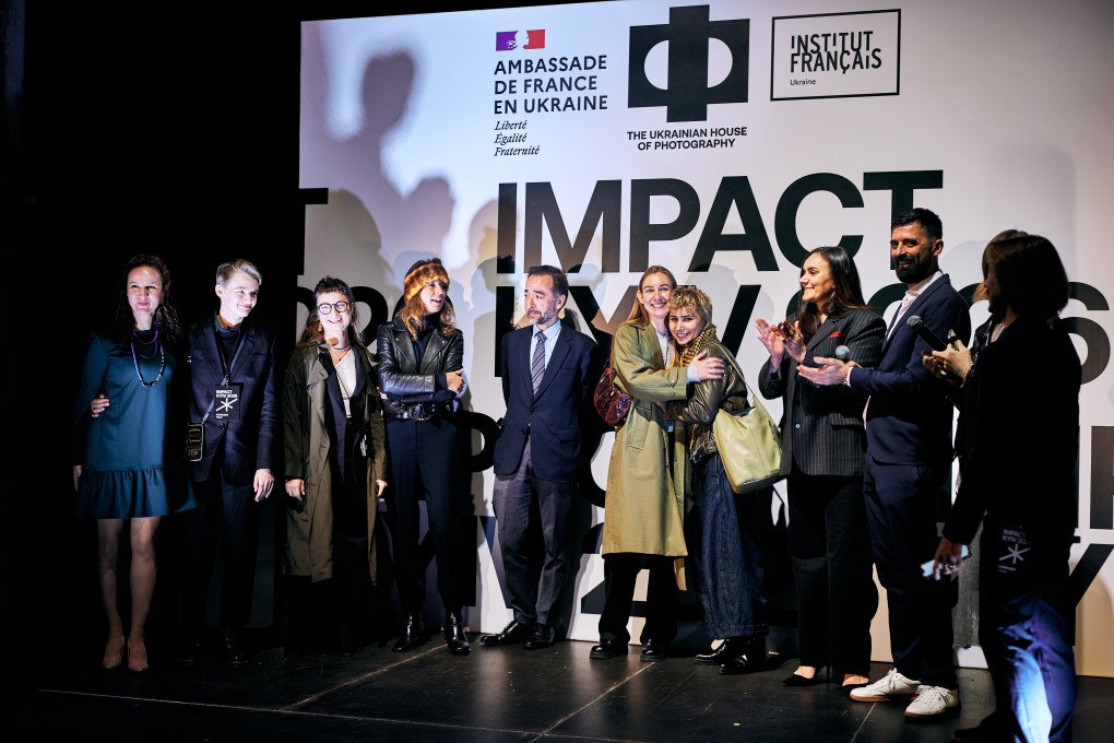 Organizers and participants at the opening ceremony of the first Impact Day photography festival in Kyiv, Ukraine. October 16, 2026 (photo: Louis Beaudemont/UNITED24 Media)
