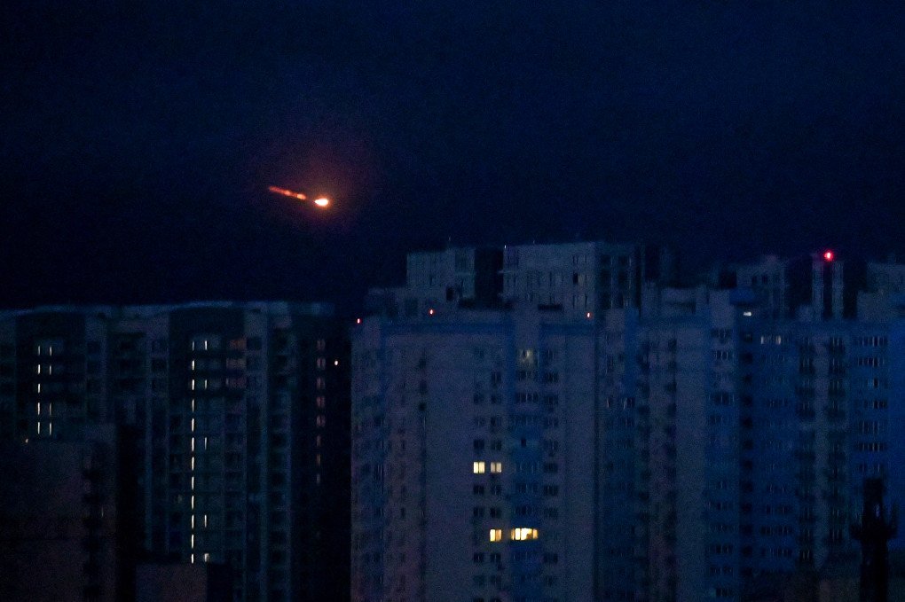 A Russian drone is shot down by Ukrainian air defences during a night strike on Kyiv on June 17, 2025. (Source: Getty Images) A Russian drone is shot down by Ukrainian air defences during a night strike on Kyiv on June 17, 2025. (Source: Getty Images)