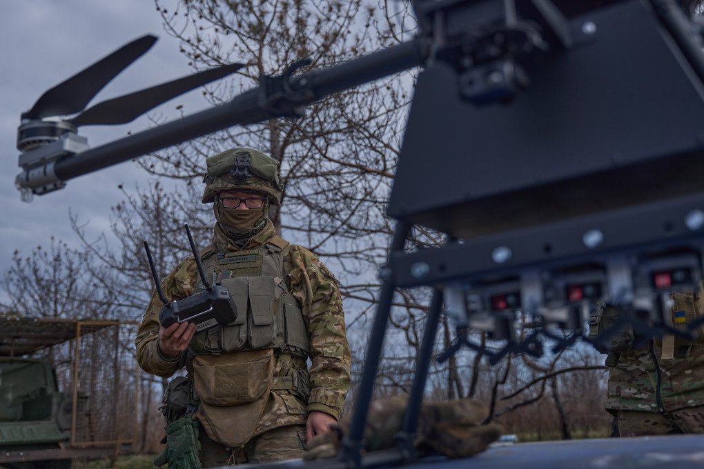 The fierce gaze of a foreign fighter from the perspective of the Vampire drone The fierce gaze of a foreign fighter from the perspective of the Vampire drone