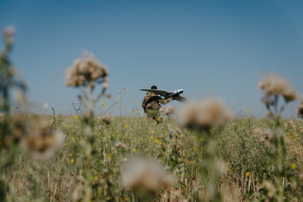 A Ukrainian soldier prepares to launch a drone. Photo: Kostiantyn Huzenko A Ukrainian soldier prepares to launch a drone. Photo: Kostiantyn Huzenko
