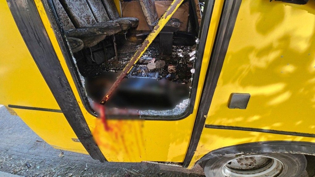 The aftermath of Russian attack on a passenger minibus in Kherson, Ukraine on July 1, 2026. (Source: Kherson Regional Military Administration) The aftermath of Russian attack on a passenger minibus in Kherson, Ukraine on July 1, 2026. (Source: Kherson Regional Military Administration)