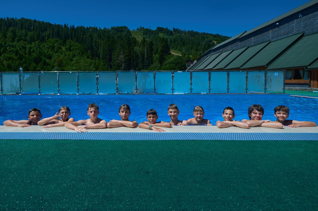 Ukrainian children in the pool at Gen.Camp. Ukrainian children in the pool at Gen.Camp.