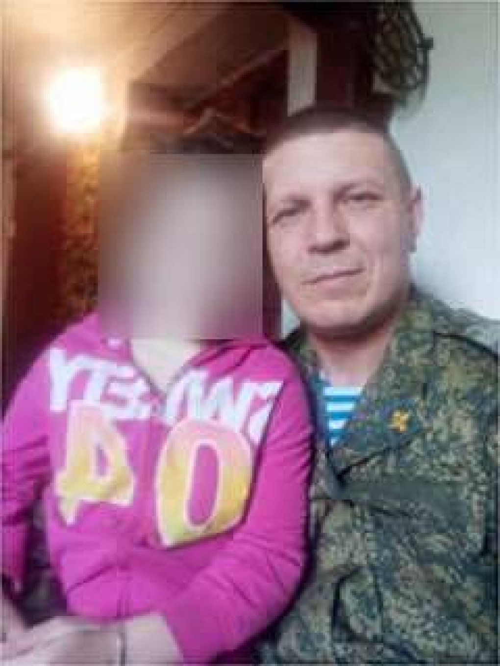 Bibartsev with his younger daughter in 2022. (Source: Ukrainian intelligence) Bibartsev with his younger daughter in 2022. (Source: Ukrainian intelligence)