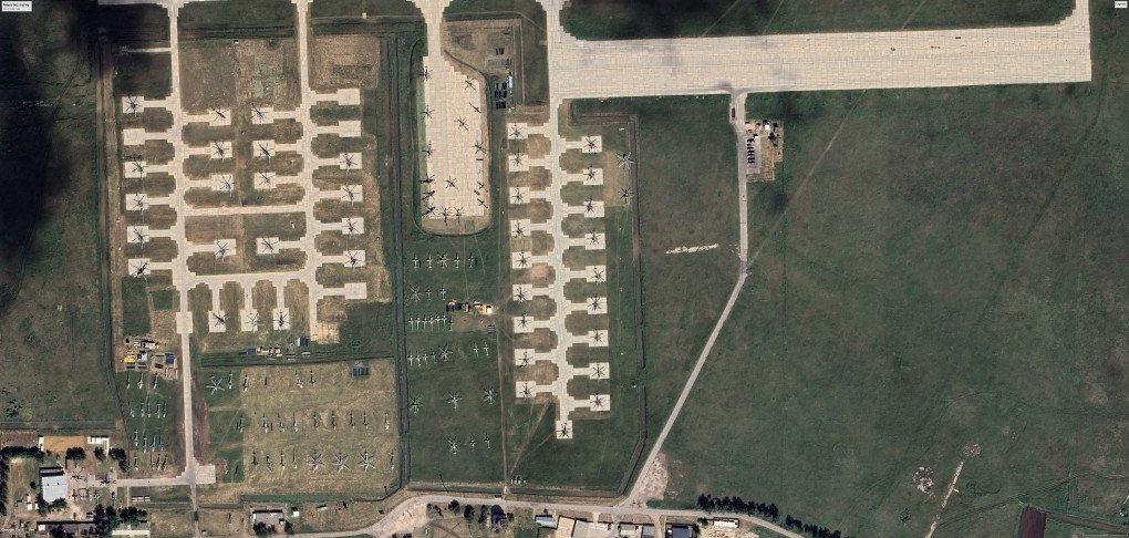 Image taken on May 31, 2023, shows 61 helicopters concentrated at the Syzran site, with a growing number appearing in disrepair or cannibalized for parts. (Source: The Military Watch)