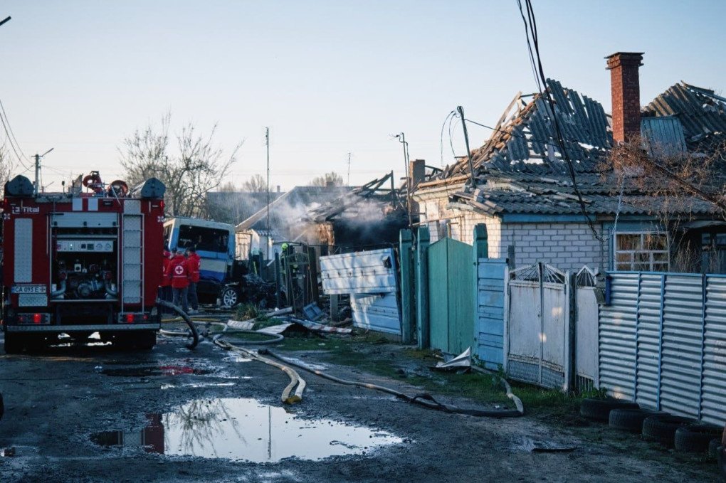 Destruction from the recent bombing in Cherkasy. (Source: Cherkasy regional military administration) Destruction from the recent bombing in Cherkasy. (Source: Cherkasy regional military administration)