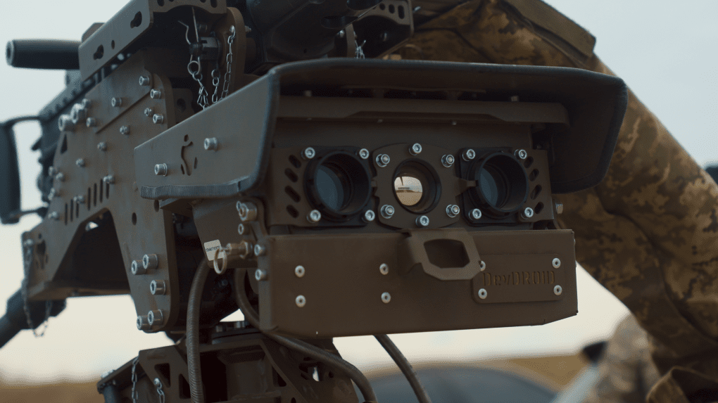 The Droid Tech camera and sensor are used to acquire targets and stabilize the machine gun. (Photo: Mykola Hrinenko / UNITED24 Media)