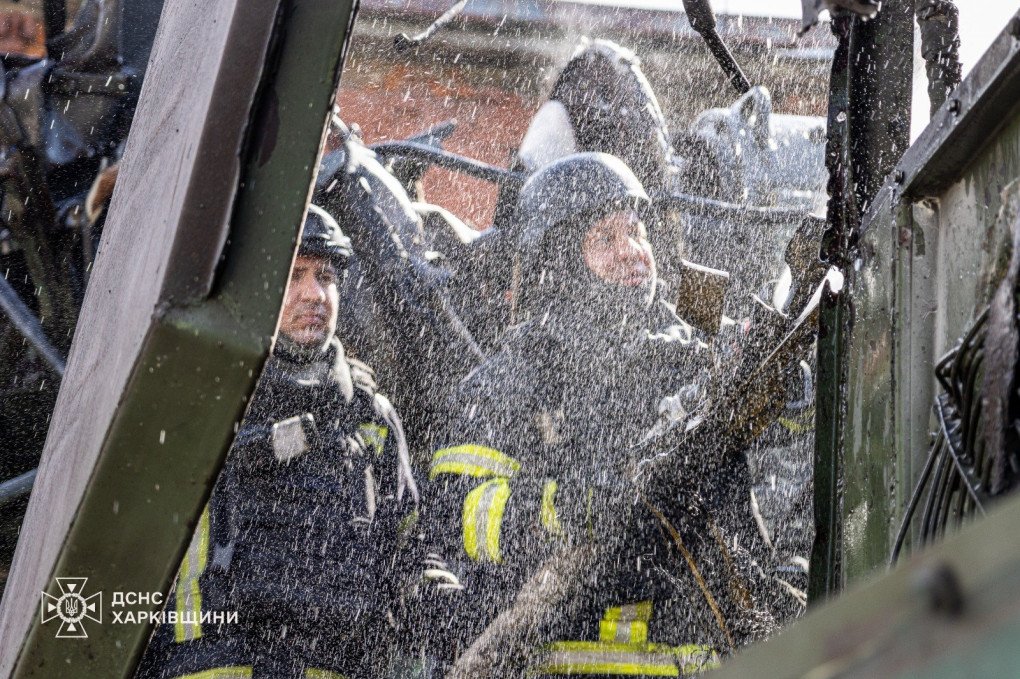 Rescuers are working to eliminate the consequences of the Russian attack on Khrakiv, Ukraine on June 3, 2026. (Source: State Emergence Service)