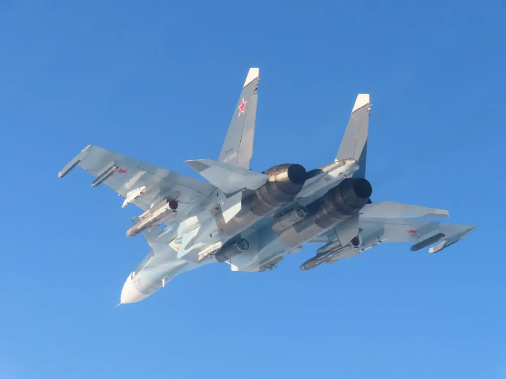 Russian Su-30SM “81 Blue,” tail number RF-81885, intercepted by the Spanish Air Forces, January 28, 2026. (Source: Spanish Air Force)