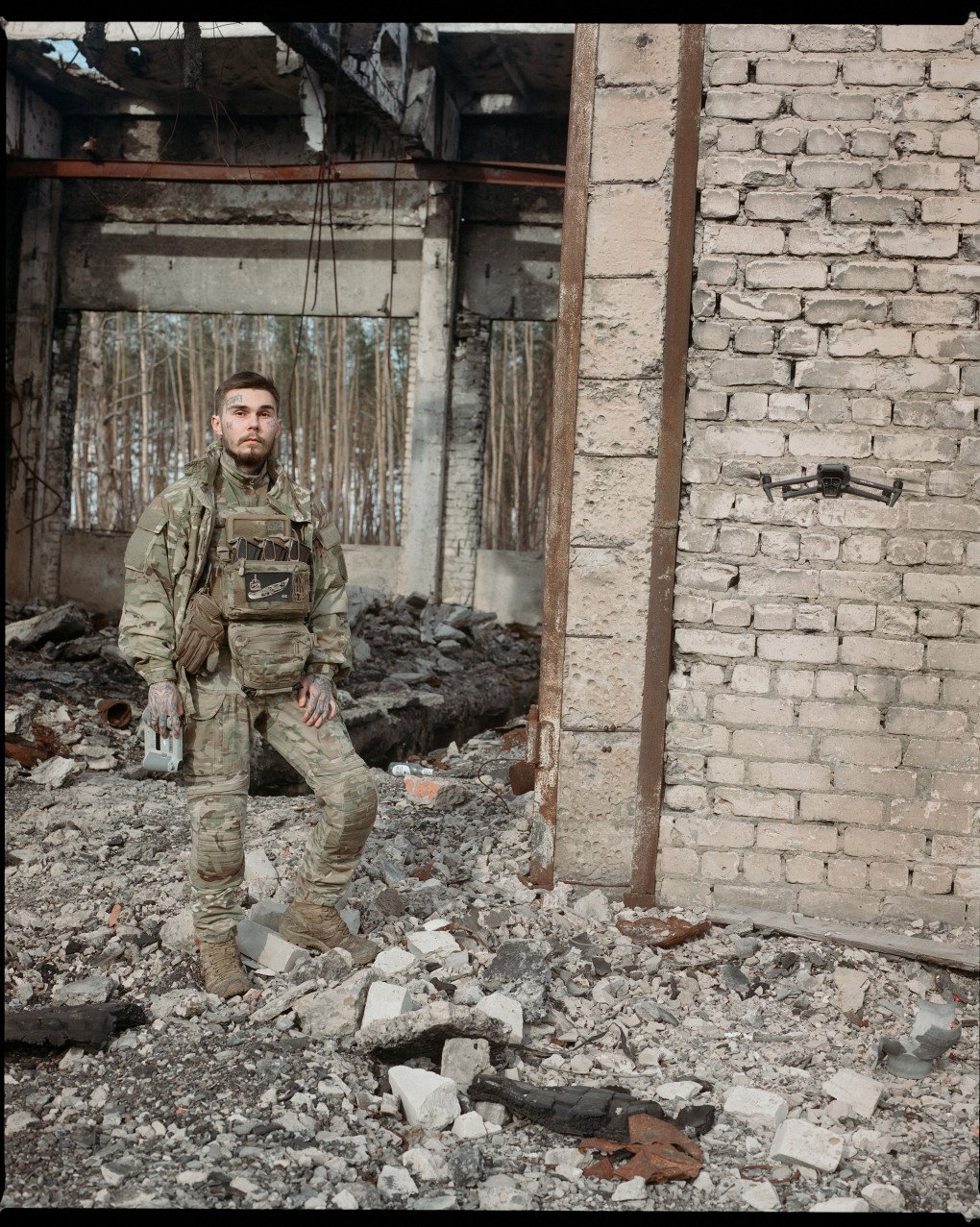 Phil, 22, with his Mavic extending the unit’s reach and adaptability on the battlefield. Phil, 22, with his Mavic extending the unit’s reach and adaptability on the battlefield.