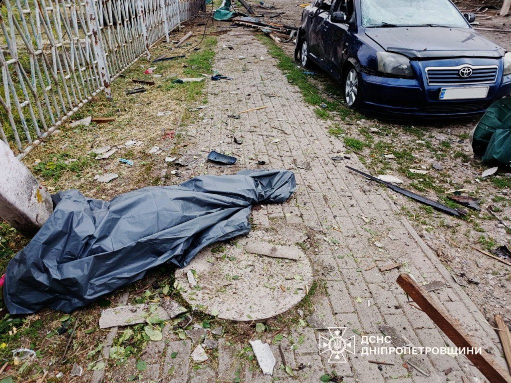A civilian, killed in the Russian airstrike on the Dnipropetrovsk region, July 18, 2025. (Source: SES) A civilian, killed in the Russian airstrike on the Dnipropetrovsk region, July 18, 2025. (Source: SES)