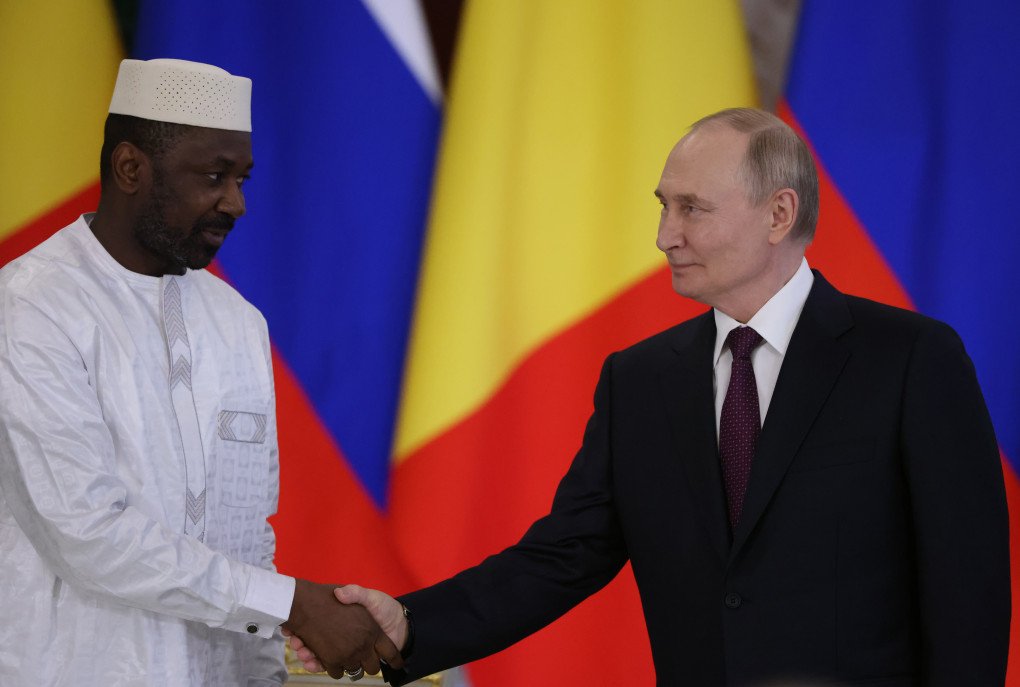 Vladimir Putin  Malian President Assimi Goita