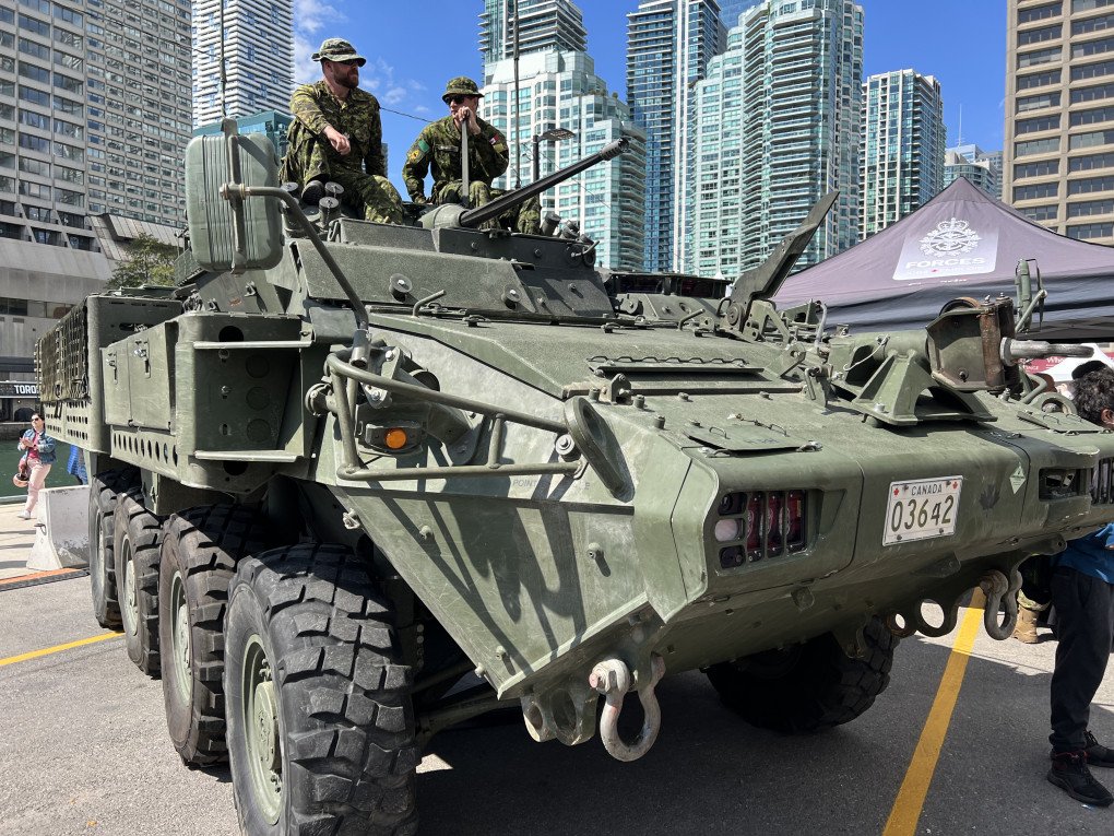 A Canadian Armed Forces Light Armoured Vehicle (LAV) 6.0 is on display in Toronto, Ontario, Canada, on September 16, 2023. (Source: Getty Images) A Canadian Armed Forces Light Armoured Vehicle (LAV) 6.0 is on display in Toronto, Ontario, Canada, on September 16, 2023. (Source: Getty Images)