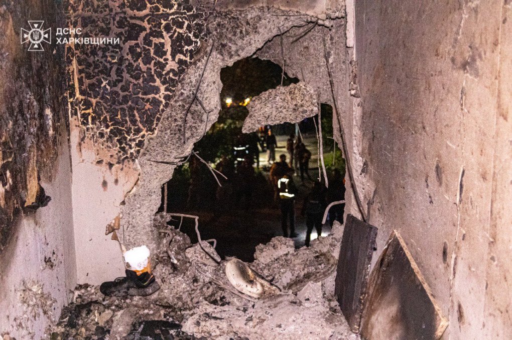 Aftermath of a Russian drone strike on Kharkiv on June 5, 2025. (Source: SES) Aftermath of a Russian drone strike on Kharkiv on June 5, 2025. (Source: SES)