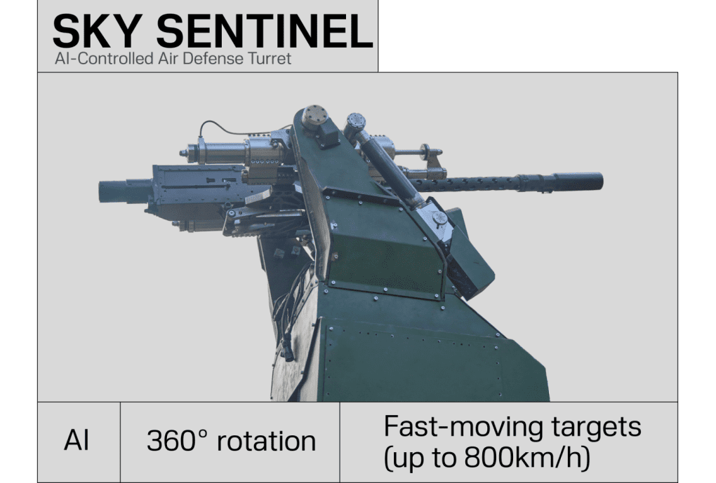 Ukraine’s Sky Sentinel air defense turret. (Illustration: UNITED24 Media)