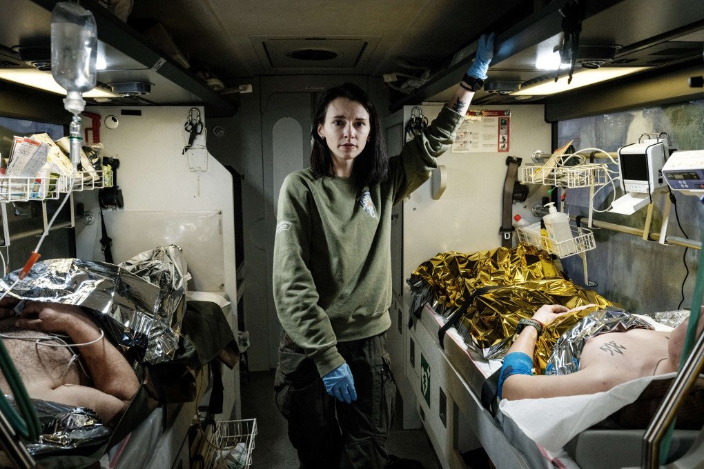 Ukrainian poet Olena Herasymiuk, also known as "Hera,” during her work as a paramedic for Hospitallers (Photo by YASUYOSHI CHIBA/AFP via Getty Images) Ukrainian poet Olena Herasymiuk, also known as "Hera,” during her work as a paramedic for Hospitallers (Photo by YASUYOSHI CHIBA/AFP via Getty Images)