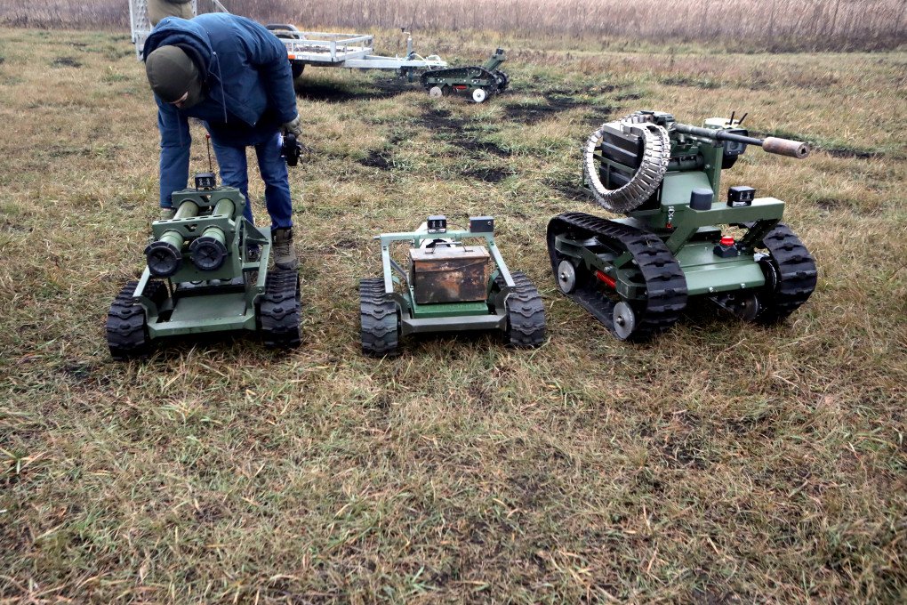 A man participates in a demonstration of the Lehit ground robotic system, developed by specialists of the International Legion under the Defence Intelligence of Ukraine, in Ukraine, on December 9, 2025. (Photo by Oleksandr Klymenko via Getty Images) A man participates in a demonstration of the Lehit ground robotic system, developed by specialists of the International Legion under the Defence Intelligence of Ukraine, in Ukraine, on December 9, 2025. (Photo by Oleksandr Klymenko via Getty Images)