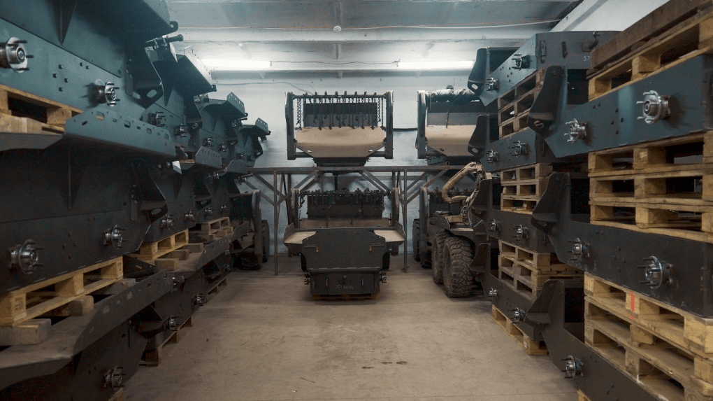 Thirty ZMIY platforms can be produced in one day at this secret location. (Photo: Mykola Hrinenko / UNITED24 Media)