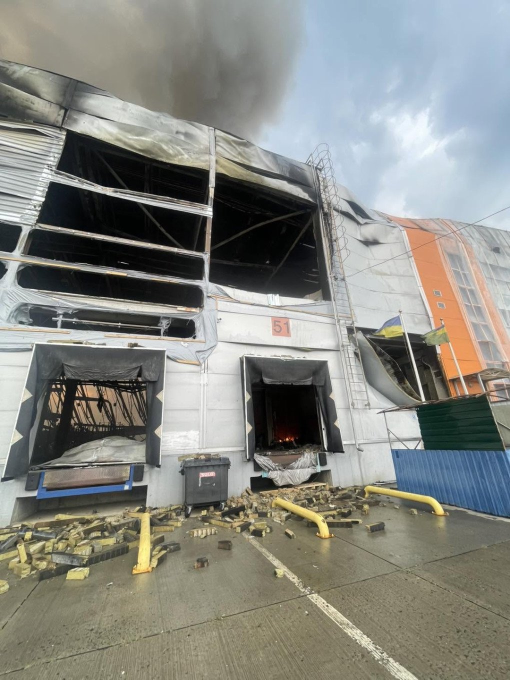 A warehouse operated by Delta Plus Ukraine was destroyed following a Russian strike. (Source: Delta Plus Ukraine)