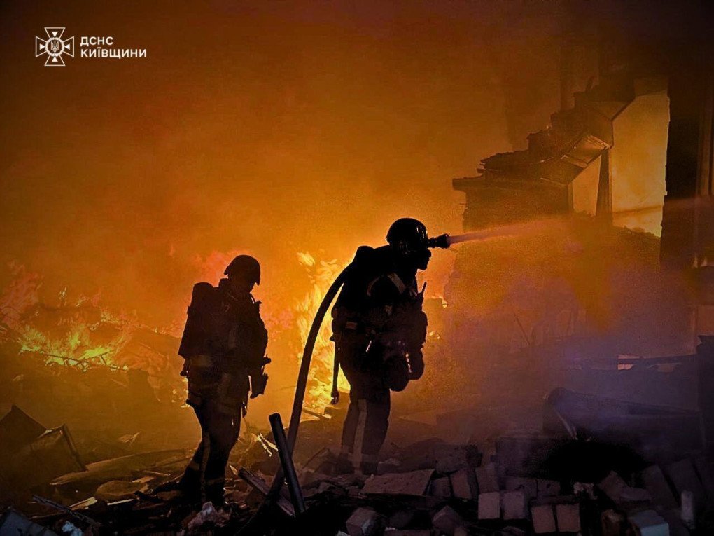 Aftermath of a Russian combined drone and missile strike on Kyiv region, May 25, 2025. (Source: SES) Aftermath of a Russian combined drone and missile strike on Kyiv region, May 25, 2025. (Source: SES)