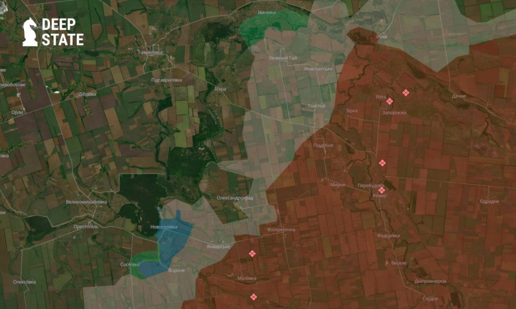 Map of the Oleksandrivka axis, made by DeepState OSINT community on May 29, 2026.