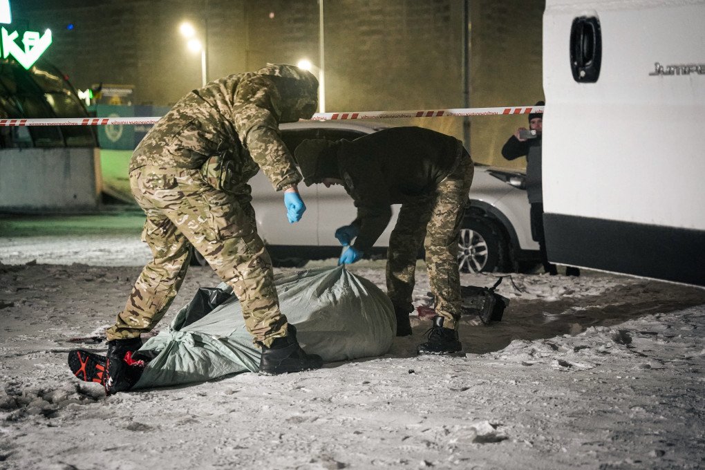 Military members covered with blanket a body of medic, who died as result of double tap strike, after Russian drone-and-missile attack on January 9, 2026 in Kyiv, Ukraine. (Photo by Andrii Khodkov via Getty Images) Military members covered with blanket a body of medic, who died as result of double tap strike, after Russian drone-and-missile attack on January 9, 2026 in Kyiv, Ukraine. (Photo by Andrii Khodkov via Getty Images)