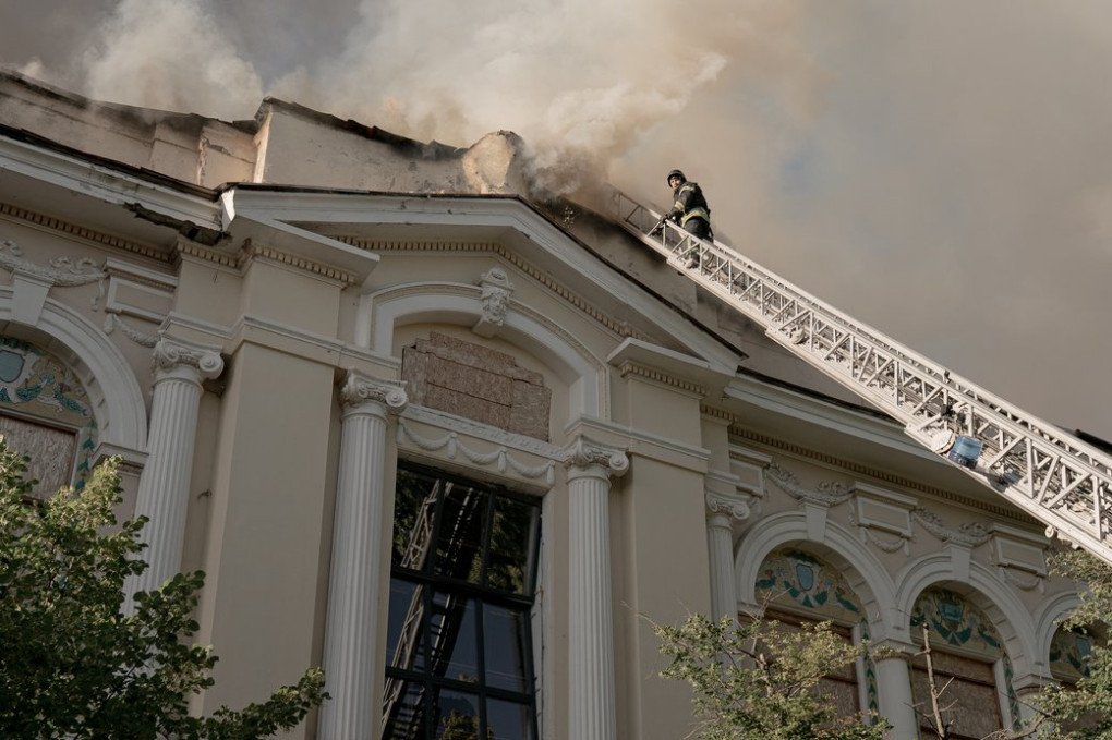 The aftermath of Russian attack on Kharkiv Art Museum on June 14, 2026. (Suspilne Kharkiv) The aftermath of Russian attack on Kharkiv Art Museum on June 14, 2026. (Suspilne Kharkiv)
