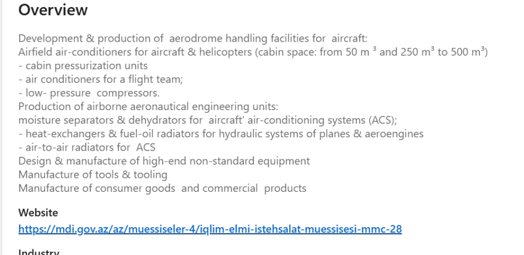 This is the self-description of NPP Iglim on their LinkedIn Screenshot from Iglim's LinkedIn