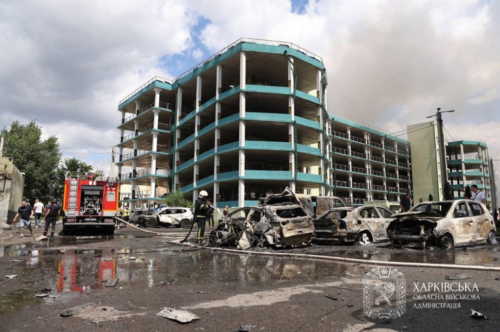 Aftermath of a Russian KAB strike in the central part of Kharkiv's Shevchenkivskyi district on July 24. (Source: Kharkiv Regional Military Administration) Aftermath of a Russian KAB strike in the central part of Kharkiv's Shevchenkivskyi district on July 24. (Source: Kharkiv Regional Military Administration)