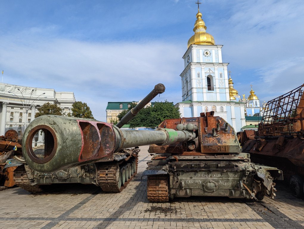 Destroyed Russian vehicles in Kyiv. Photo: courtesy of Mark Fisher.
