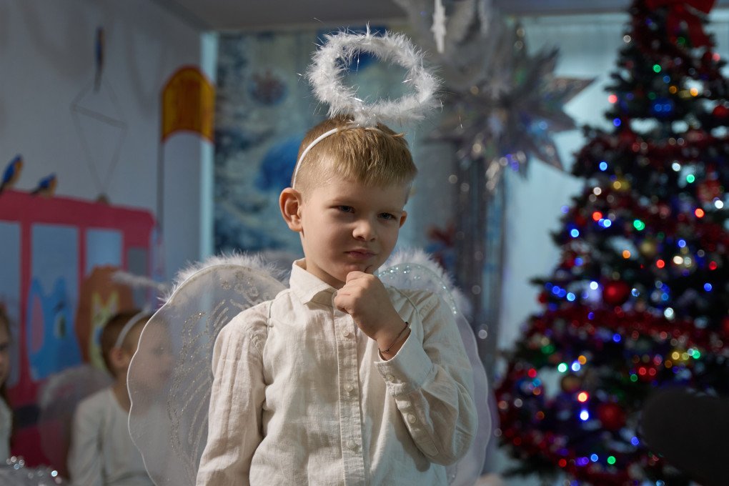 Renat told us that Ukraine wishes for the war to end, at one of Zaporizhzhia’s underground kindergartens, Zaporizhzhia region, Ukraine, December 2025. Photo by Mykyta Shandyba / UNITED24 Media.