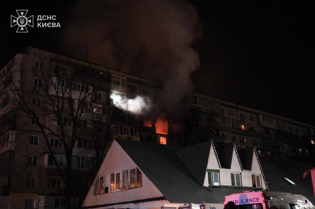 Aftermath of a Russian airstrike on a civilian house in Kyiv, Ukraine, on November 14, 2025. (Source: SES)