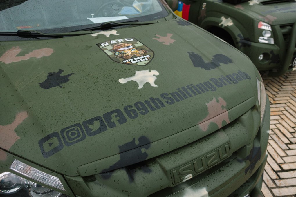 "Welcome to the 69th Sniffing Brigade.” Where memes meet logistics and stickers ride into war. Source: 69th Sniffing Brigade.