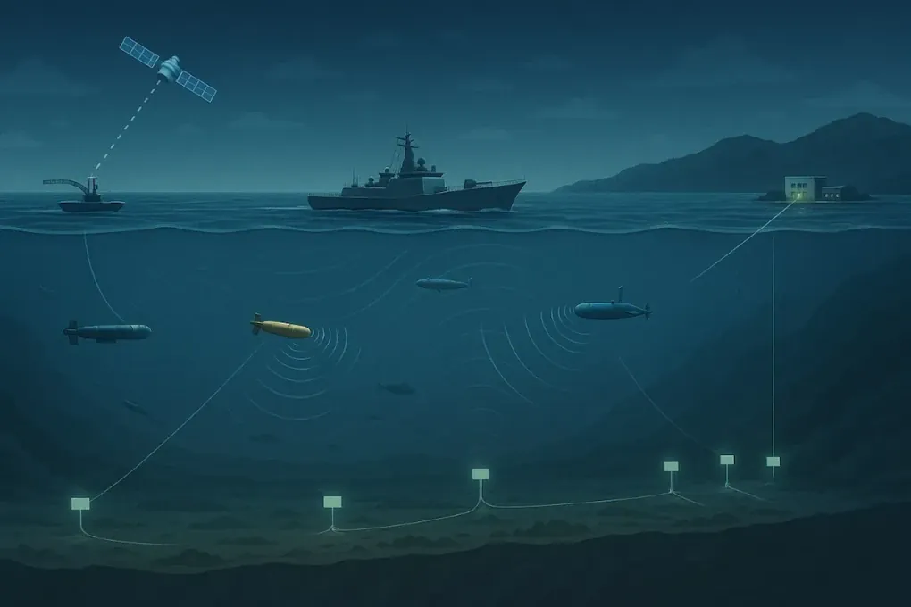 Concept art of China’s anti-submarine network. (Source: Asia Times) Concept art of China’s anti-submarine network. (Source: Asia Times)