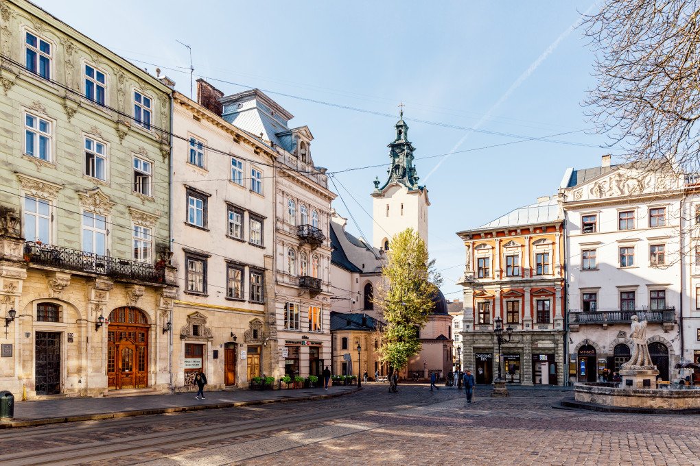 The cobbled central square ‘Ploshcha Rynok’ is part of Lviv’s historic centre, listed in UNESCO’s ‘World Heritage’ sites. (Source: Getty Images) The cobbled central square ‘Ploshcha Rynok’ is part of Lviv’s historic centre, listed in UNESCO’s ‘World Heritage’ sites. (Source: Getty Images)