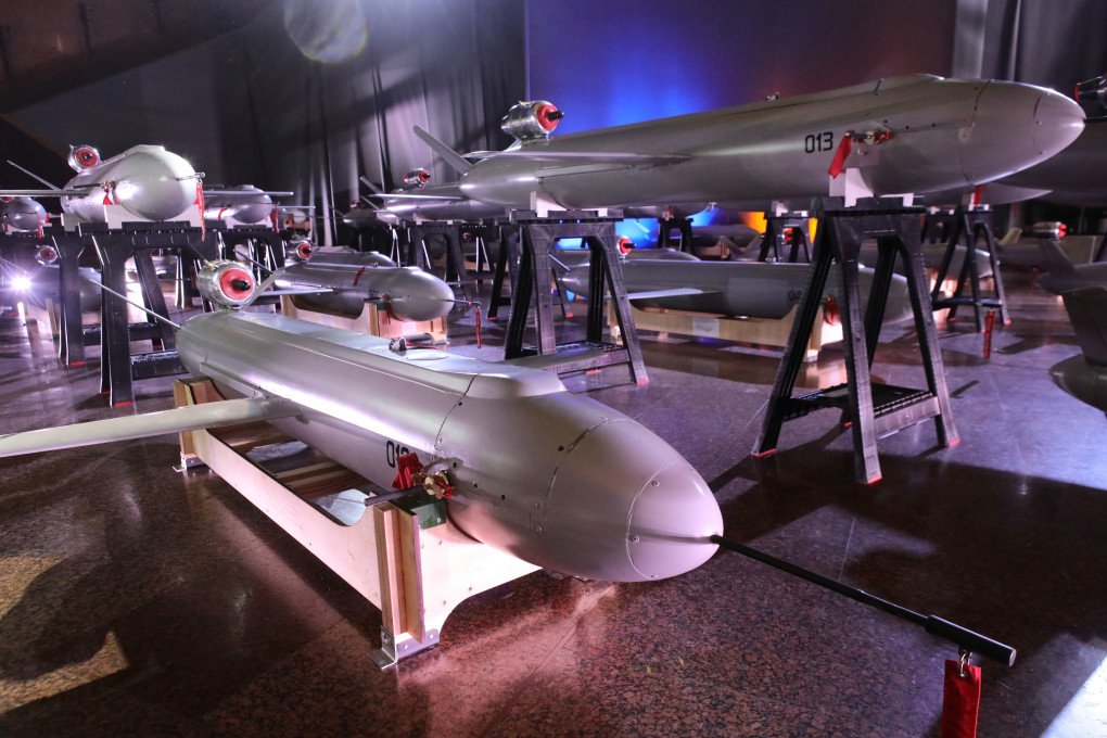 Ukrainian long-range Peklo rocket drones displayed during the handover of the first batch to Defence Forces on the Day of the Armed Forces of Ukraine in Kyiv, Ukraine, on December 6, 2024. (Source: Getty Images) Ukrainian long-range Peklo rocket drones displayed during the handover of the first batch to Defence Forces on the Day of the Armed Forces of Ukraine in Kyiv, Ukraine, on December 6, 2024. (Source: Getty Images)