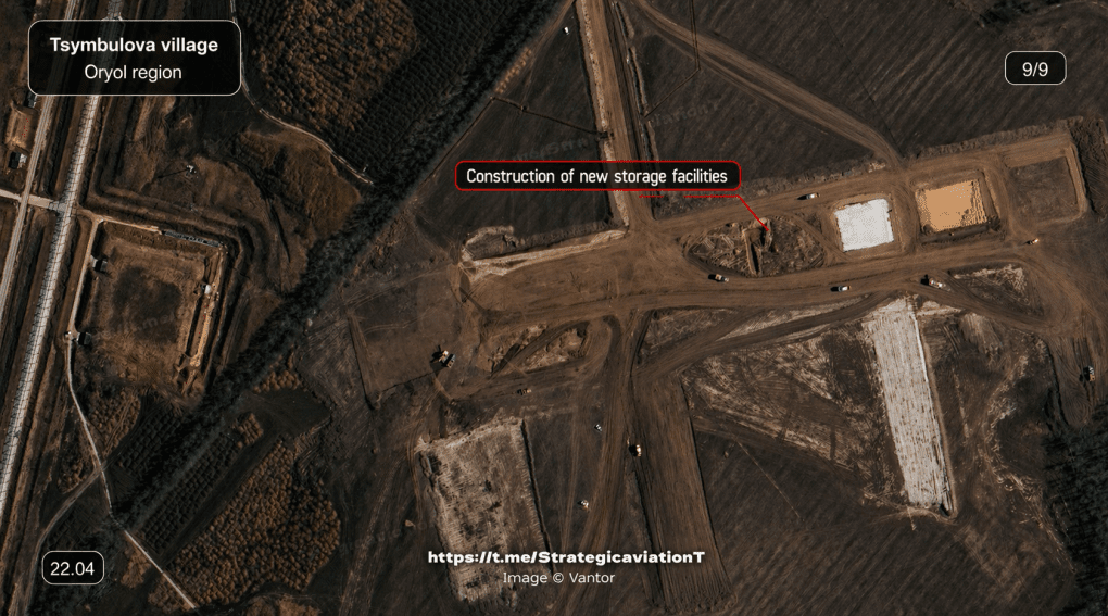 Tsymbulova launch point of Russian jet-powered Geran drones, April 22, 2026. (Source: StrategicaviationT/Telegram)