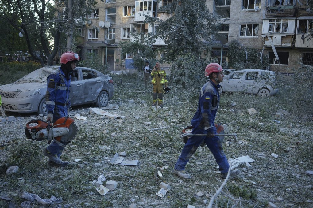 Emergency personnel work to locate civilians trapped beneath the rubble following the Russian bombardment. (Source: Lucile Brizard/UNITED24 Media) Emergency personnel work to locate civilians trapped beneath the rubble following the Russian bombardment. (Source: Lucile Brizard/UNITED24 Media)