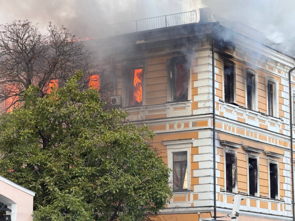 Aftermath of a Russian jet-powered drone strike on a Ukrainian National Academy of Sciences, September 28, 2026. (Source: Oleksii Sazanovych) Aftermath of a Russian jet-powered drone strike on a Ukrainian National Academy of Sciences, September 28, 2026.