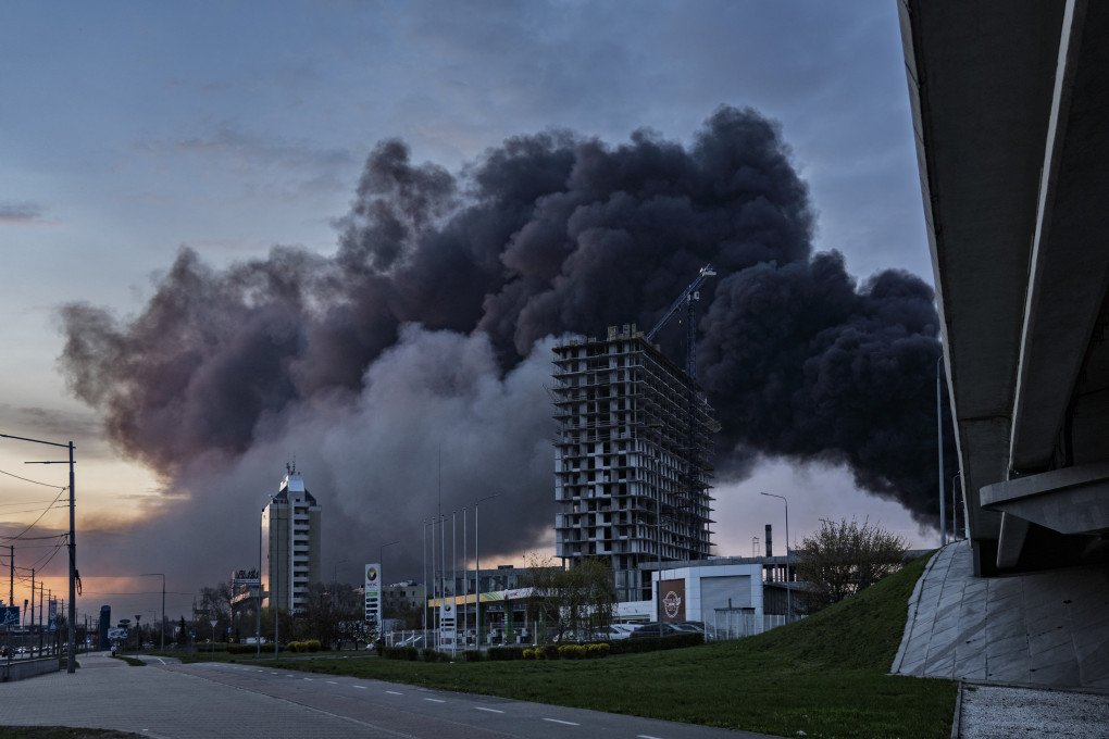 Aftermath of a Russian airstrike on Kyiv, April 16, 2026. (Source: Getty Images)