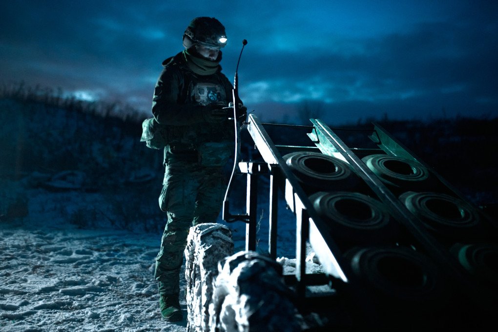 Platoon operator during the withdrawal of UGVs. Photo: Alina Andreeva.