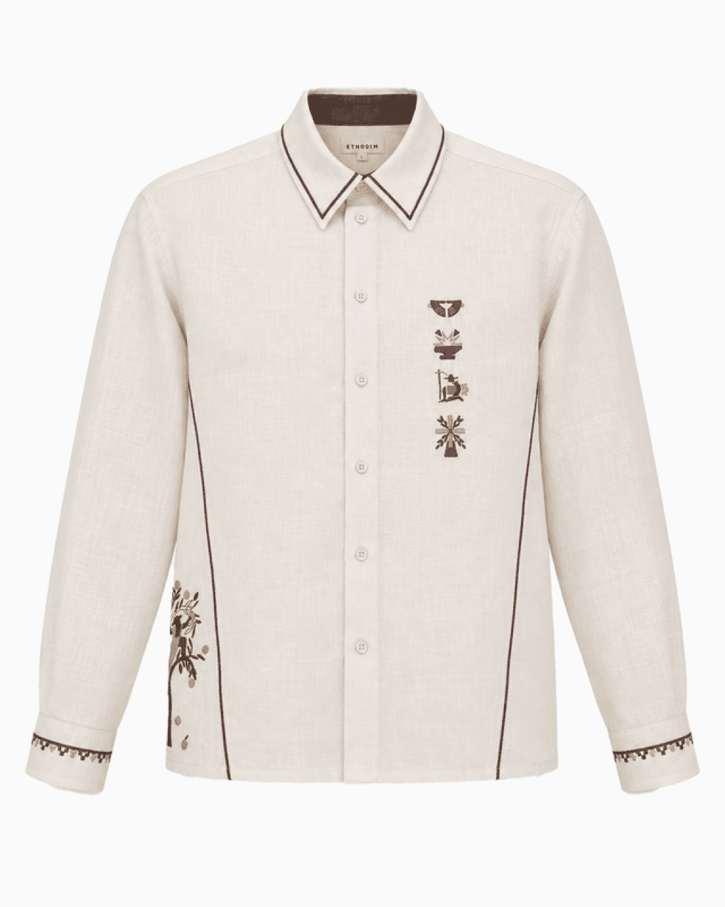The Etnodim embroidered shirt, created in collaboration with Ukrainian-born British content creator Max Klymenko. (Source: Etnodim) The Etnodim embroidered shirt, created in collaboration with Ukrainian-born British content creator Max Klymenko. (Source: Etnodim)